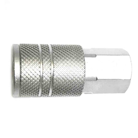 3/8 Inch Industrial Steel Coupler X 3/8 Inch Female NPT